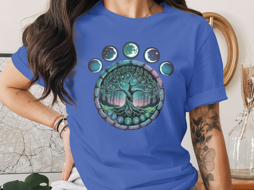 Mystical Tree of Life with Moon Phases T-Shirt Product