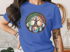 Mystical Tree of Life with Celestial Phases T-shirt