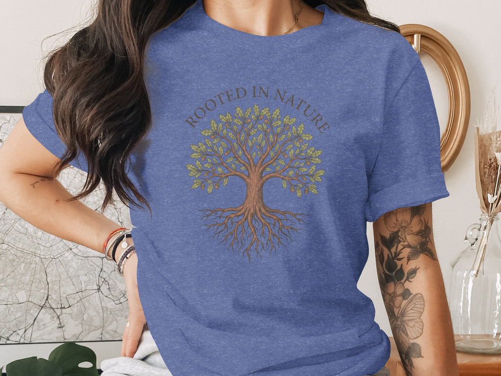 Rooted In Nature Tree Design T-shirt