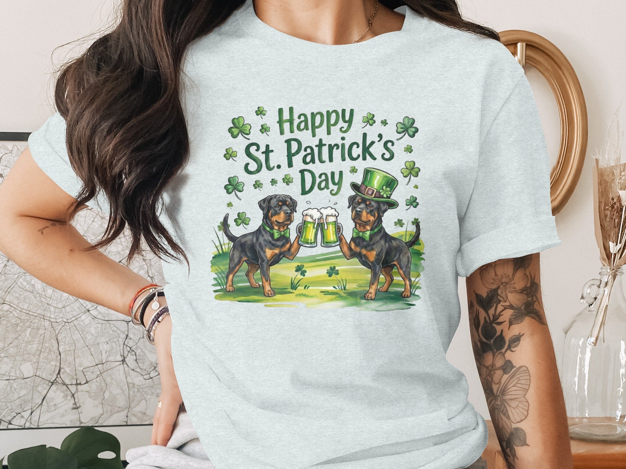 Happy St. Patrick's Day Dog Graphic T-Shirt