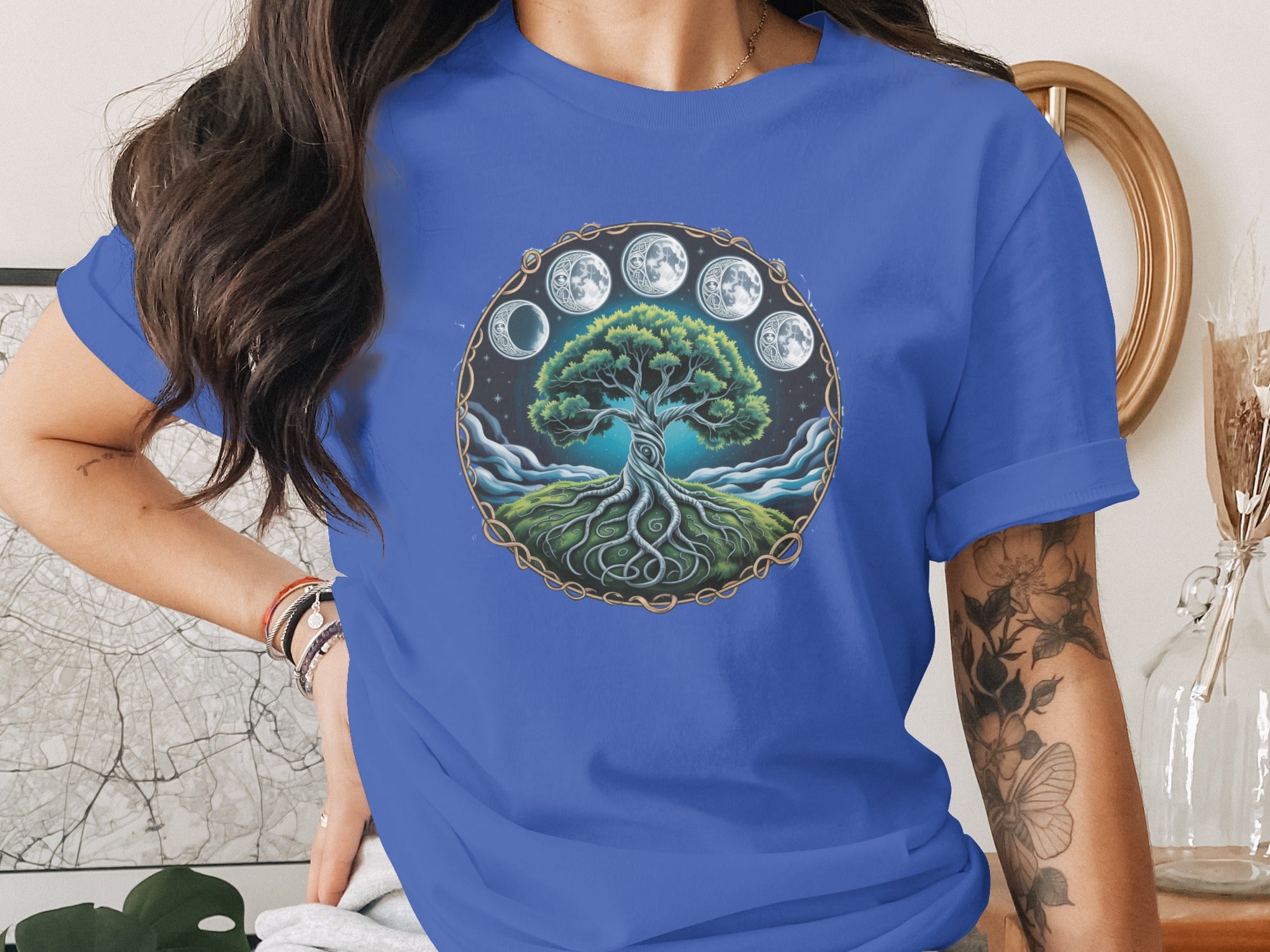 Moon Phases Tree of Life Graphic Tee Product