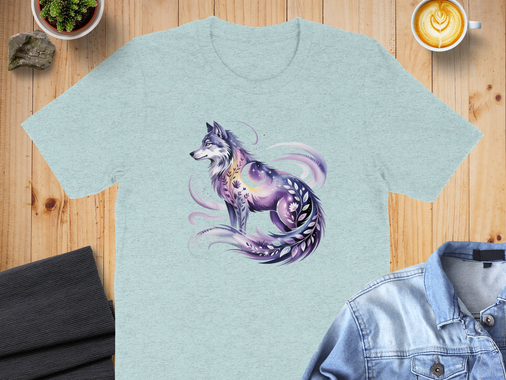 Wolf and Moonlight Inspired Design T-Shirt