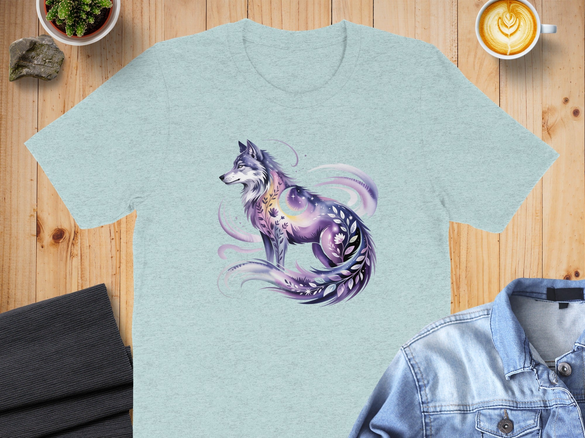 Wolf and Moonlight Inspired Design T-Shirt