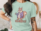 Cute Squirrely Drinking Coffee Graphic T-Shirt