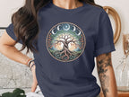Moon Phases Tree of Life Graphic Tee Shirt