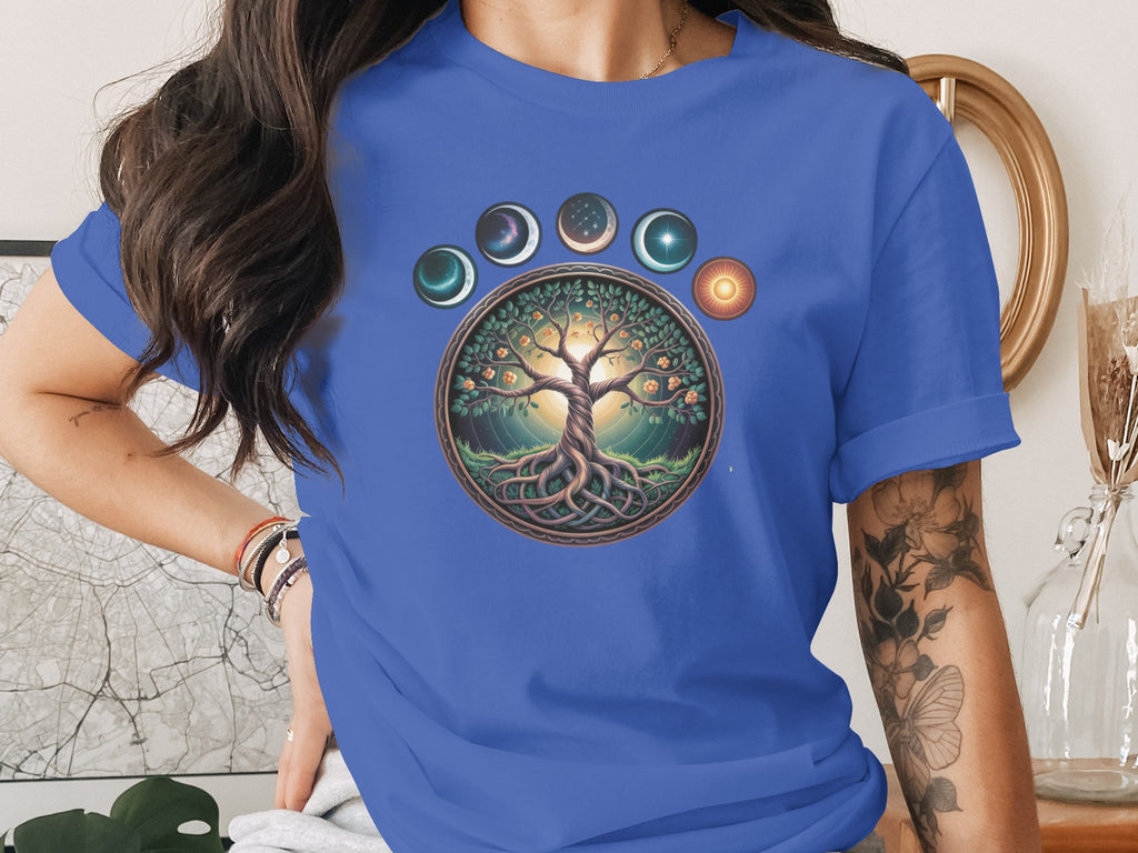 Cosmic Phases and Tree of Life Graphic T-shirt