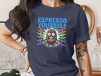 Espresso Yourself Fun Graphic T-shirt with Coffee Bean Design