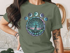 Phases of Moon Tree of Life Rune Design Shirt