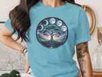 Mystical Tree and Moon Phases Graphic Tee