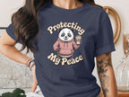 Protecting My Peace Panda Graphic Tee Shirt