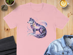 Majestic Fantasy Wolf Artwork Pink T-shirt product