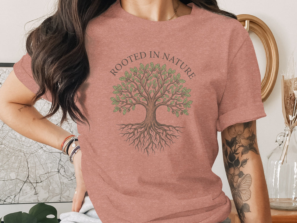 Rooted in Nature Tree Graphic Casual T-Shirt