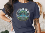 Mystical Tree with Moon Phases Graphic T-shirt Product